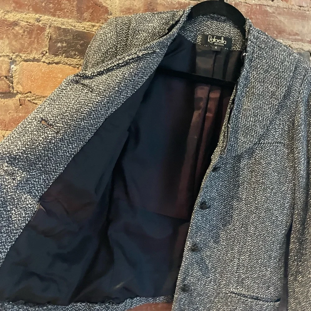 Vintage Rafaella Tweed Blazer (Petite 4) - Picture 4 of 6